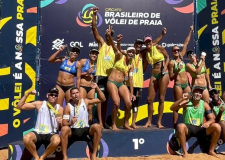 Atletas de MS vão ao pódio na etapa do Circuito Brasileiro de Vôlei de Praia