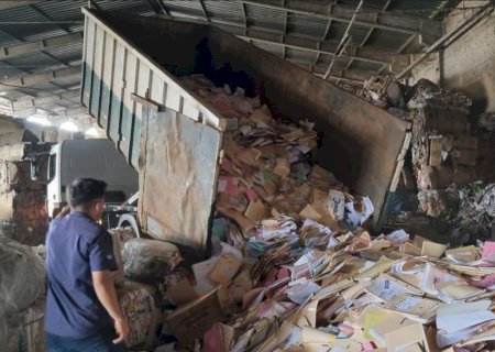 TJMS encaminha 8,46 toneladas de papel para reciclagem