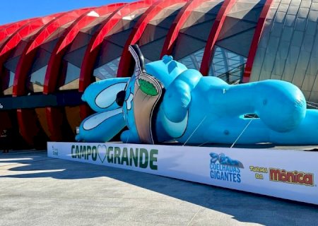 Sansão gigante da Turma da Mônica é nova atração no Bioparque Pantanal