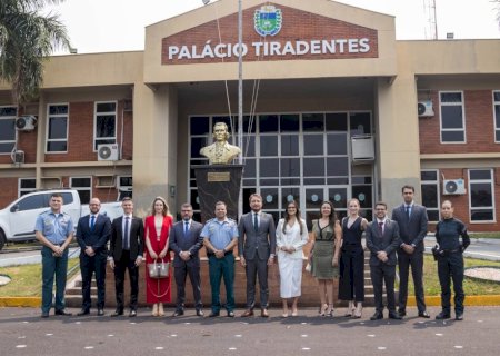 Comando Geral da PMMS recebe a visita dos novos promotores do MPMS