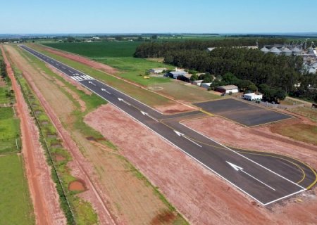 Estado entrega obra estratégica no aeroporto de Naviraí, ampliando conectividade na região