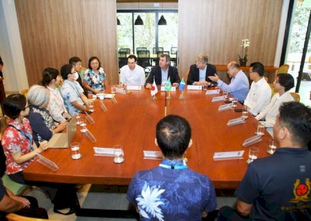Governo de MS recebe comitiva de Okinawa para estreitar laços culturais e comerciais