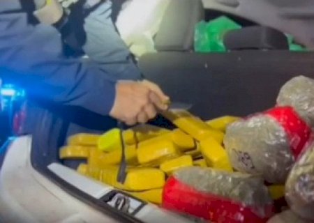 Polícia intercepta veículo após fuga na BR-163 e encontra droga no porta-malas