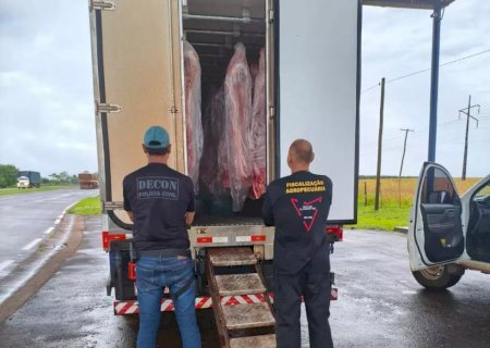 Carne irregular apreendida em operação é doada para entidade de Caarapó