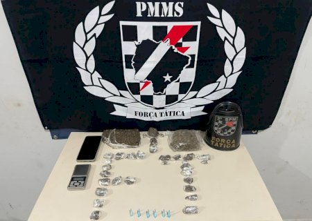 Polícia Militar em Três Lagoas apreende entorpecentes e realiza a prisão de autor de tráfico de drogas
