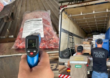 Motorista preso com 1,5 tonelada de carne irregular para merenda em MS