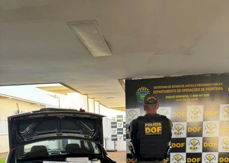 DOF apreende veículo carregado com cigarros contrabandeados em Ponta Porã